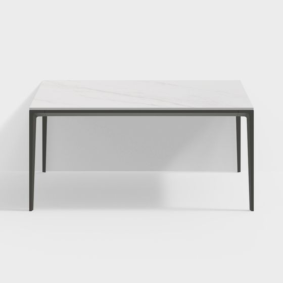 Rectangular Dining Table 3D Model for Modern Dining Rooms