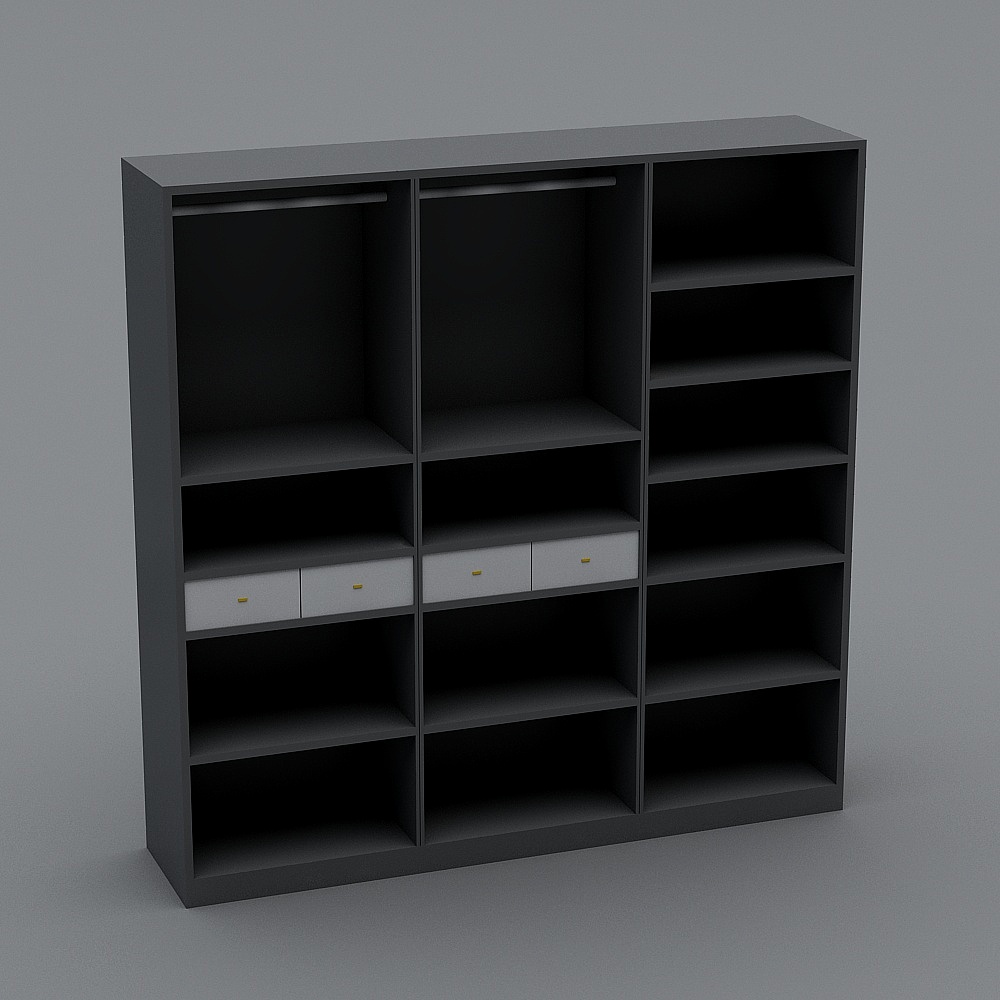 Modern Minimalist 3D Bookshelf Model for Creative Spaces