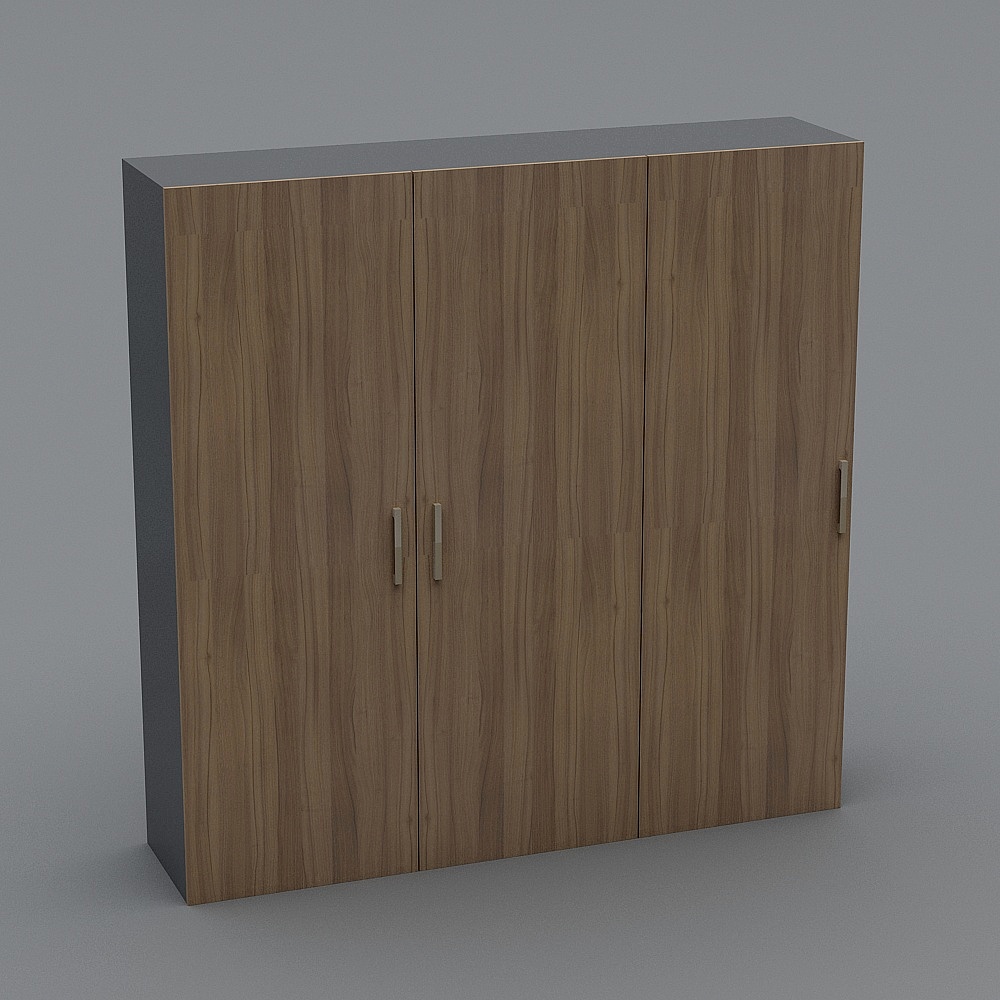 Stylish Low-Poly Cabinet 3D model