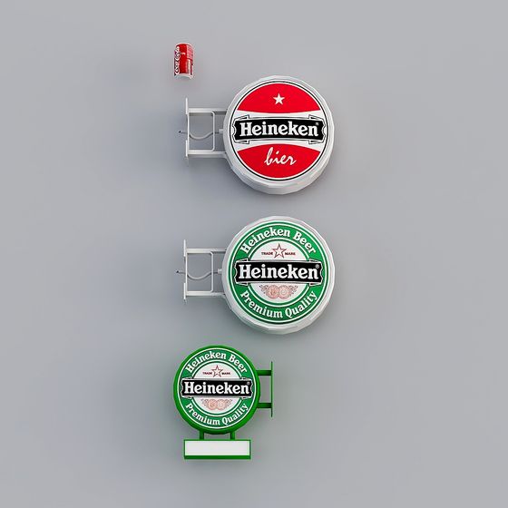 Realistic Heineken 3D Model for Creative Projects