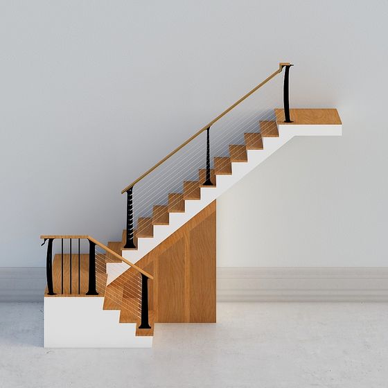 Stylish Low-Poly Staircase 3D Model for Modern Projects