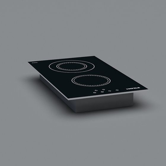 Minimalist Electric Cooktop 3D model