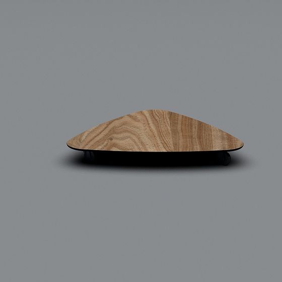 Curved Wooden Table 3D model