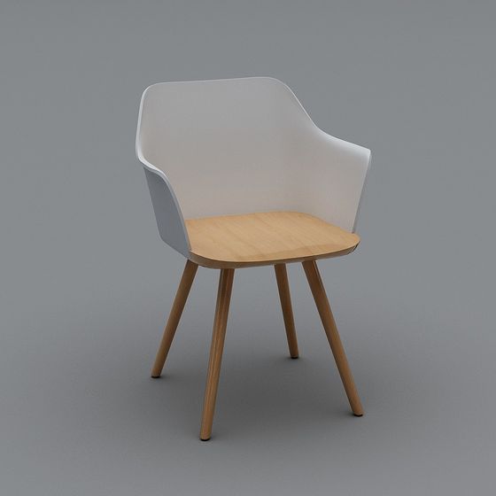 Nordic Style Dining Chair 3D model