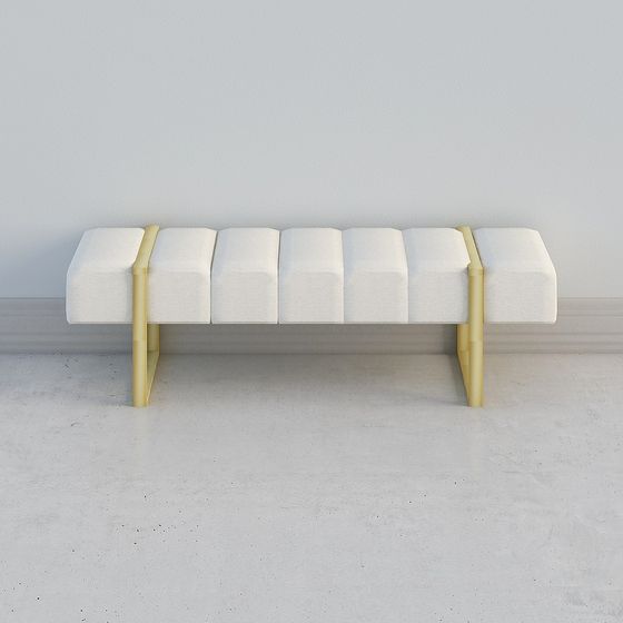 Contemporary Urban Relaxation Bench 3D model