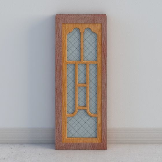 Charming Low-Polygon 3D Model Door for Creative Projects