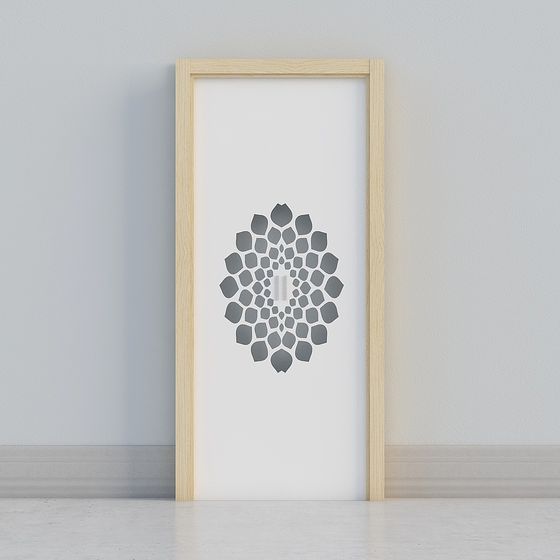 Stylish Geometric Door 3D model for Contemporary Spaces