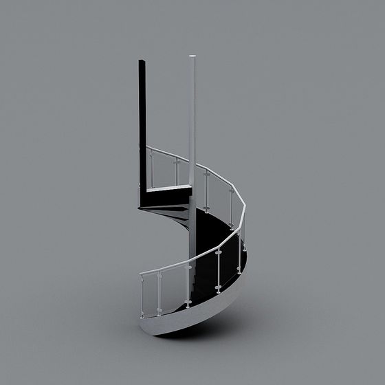 Elegant Spiral Staircase 3D model for Modern Architecture