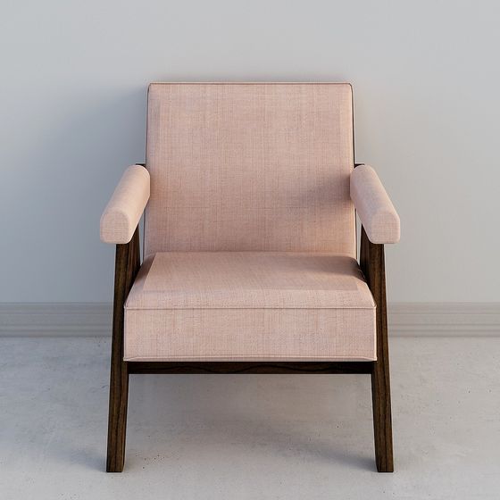 Cozy Lounge Chair 3D model for Elegant Interiors