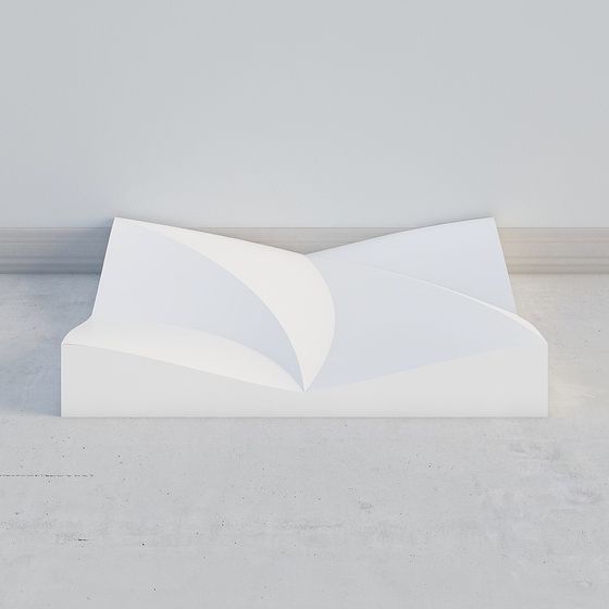 Floating Wings Abstract Sculpture 3D model for Creative Spaces