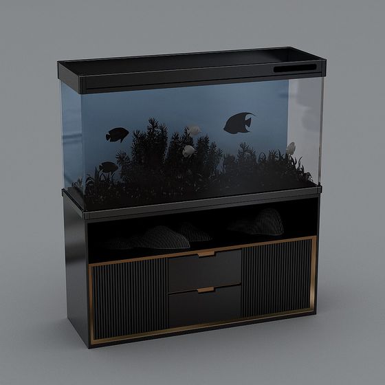 Low-Poly 3D Aquarium Model for Underwater Serenity