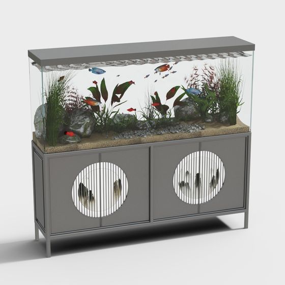 Aquarium Cabinet 3D model for Contemporary Spaces