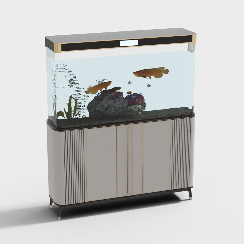 Modern fish tank aquarium