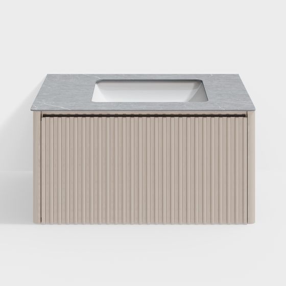 Modern Minimalist Bathroom Vanity 3D model