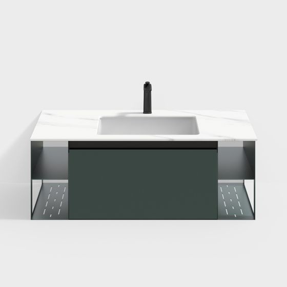 Stylish Urban Bathroom Cabinet 3D model