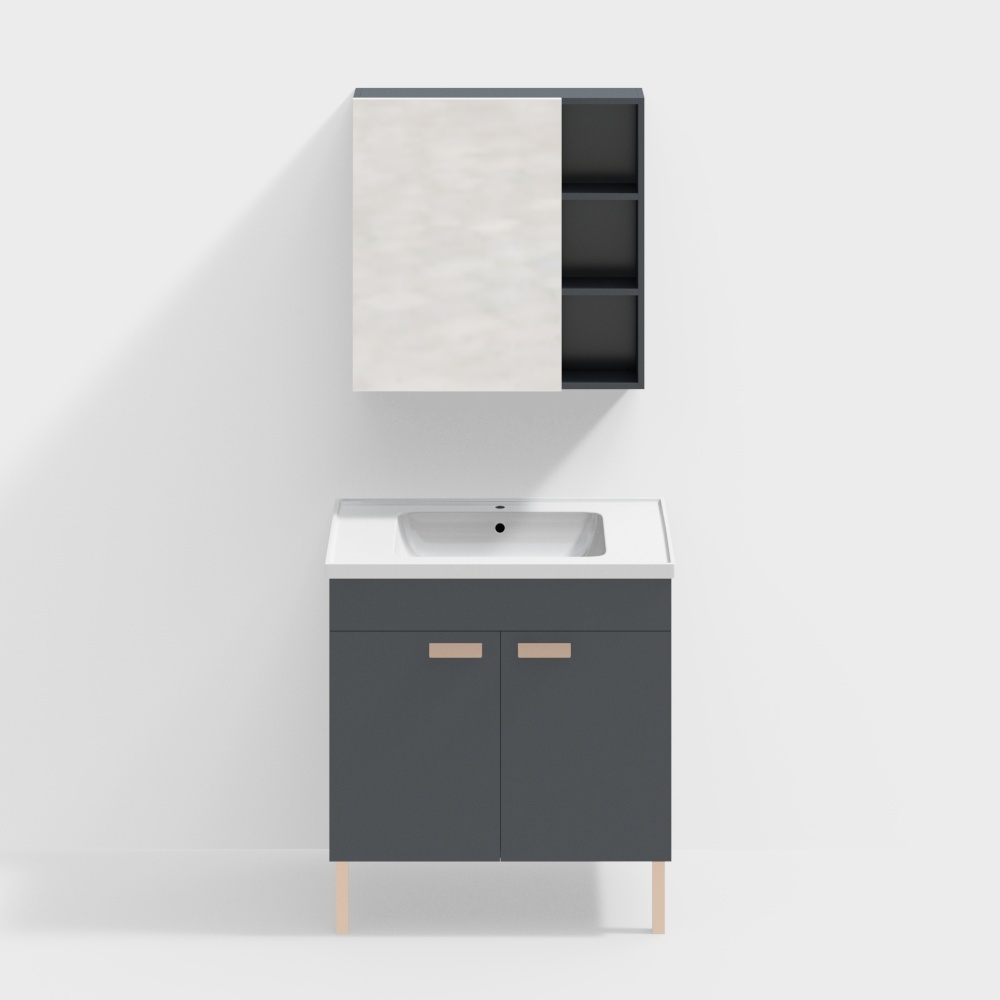Modern Minimalist Bathroom Cabinet 3D model