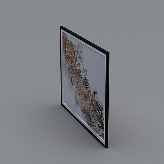 Abstract Flow 3D model - Unique Low Polygon Art