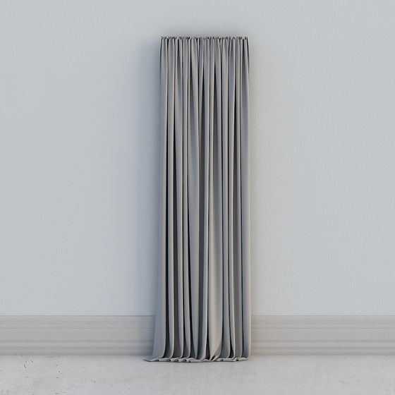 Elegant Gray Drapery 3D model