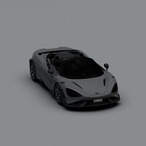 Futuristic Low-Polygon Sports Car 3D model