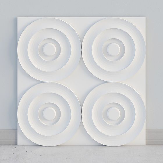 Elegant Minimalist Circular Sculpture 3D model