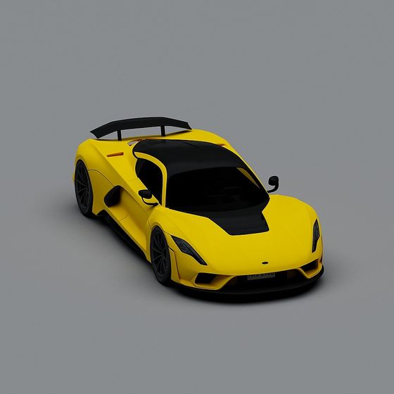 SpeedWing 3D model - Vibrant Yellow Sports Car