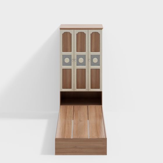 Sleek Storage Cabinet 3D model for Contemporary Spaces