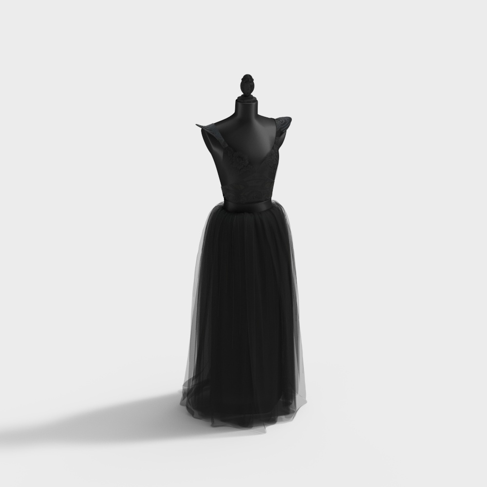 Robe de mariée noire moderne