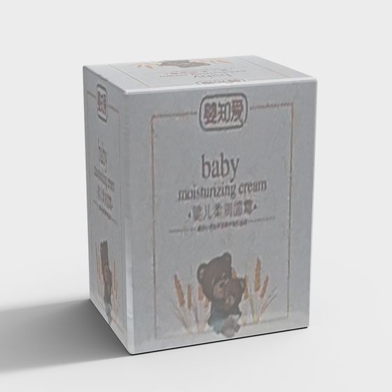 Baby Moisturizer Cream Packaging Box 3D model
