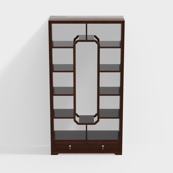 Elegant Bookshelf 3D model