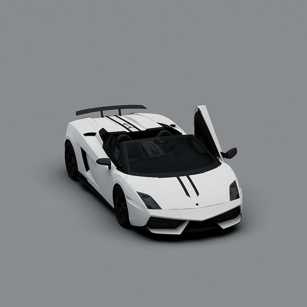 SpeedWing Low Poly Sports Car 3D model