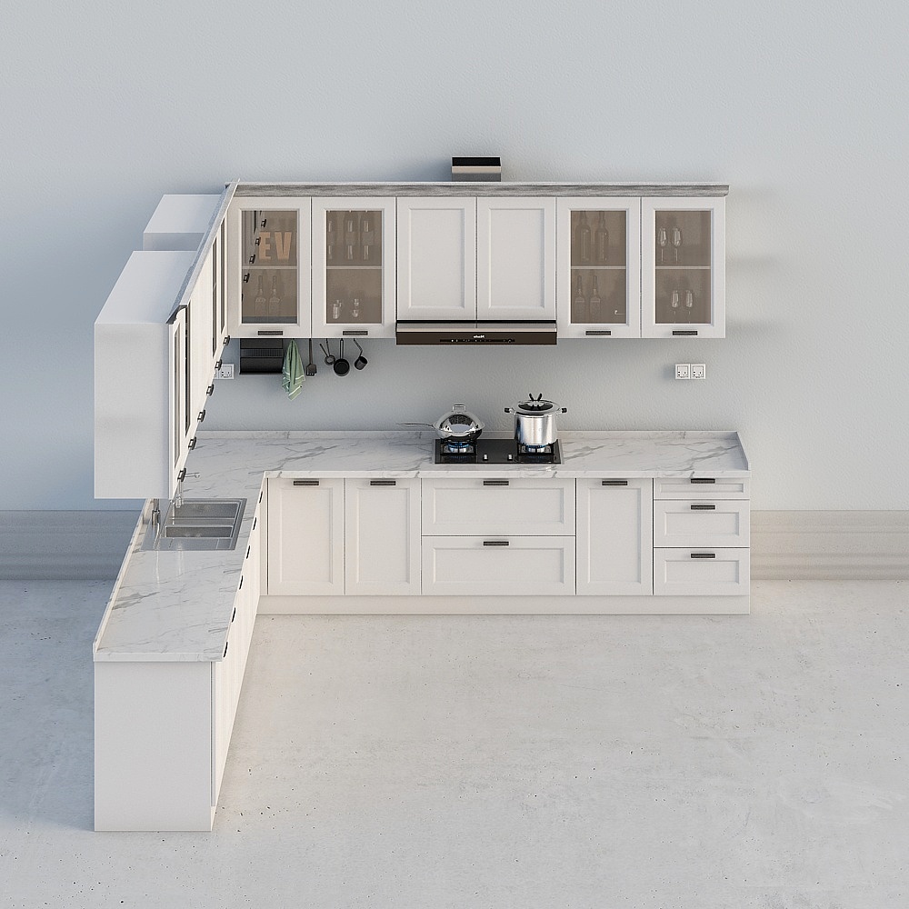 Tủ Hình Chữ L Trắng