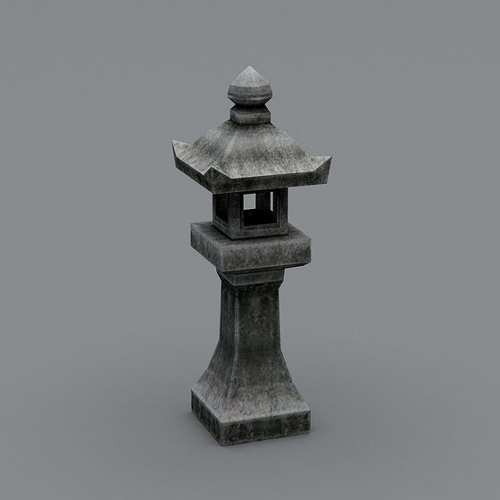 Rustic Stone Lantern 3D model