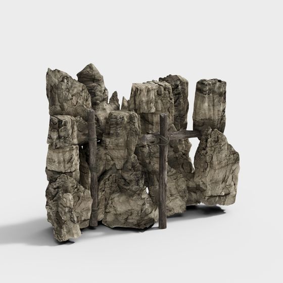 Canyon Stone Wall 3D model