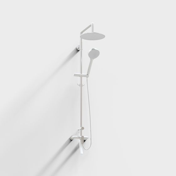 Stylish Minimalist Shower System 3D model