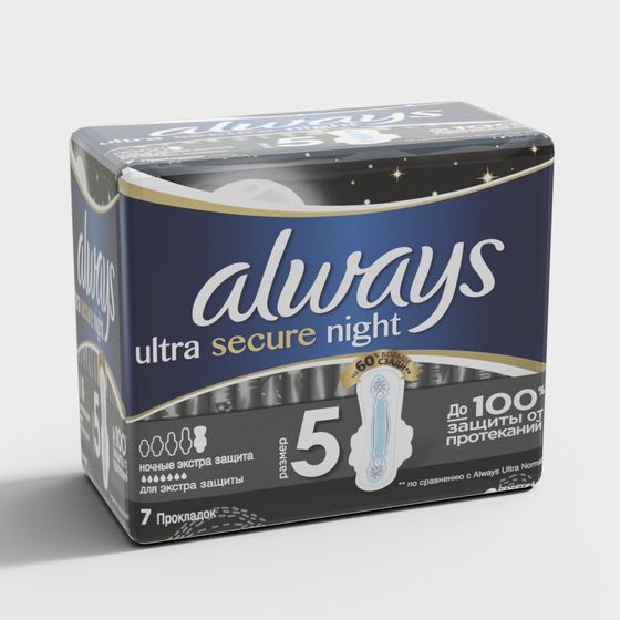 Always Ultra Secure Night Packaging 3D model for Creative Use