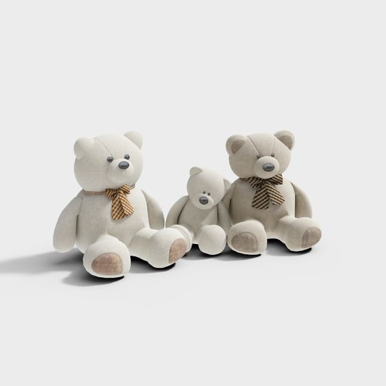 Cozy Bear Family 3D model