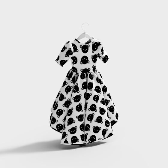 Unique Low-Polygon Dress 3D Model