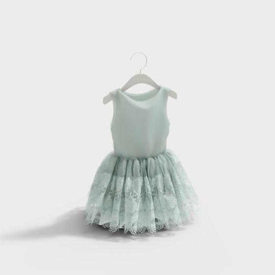 Lace Princess Dress 3D model