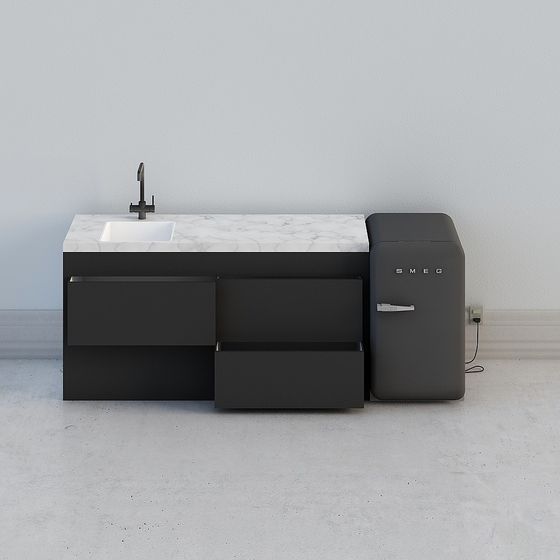 Retro Industrial Vanity 3D model