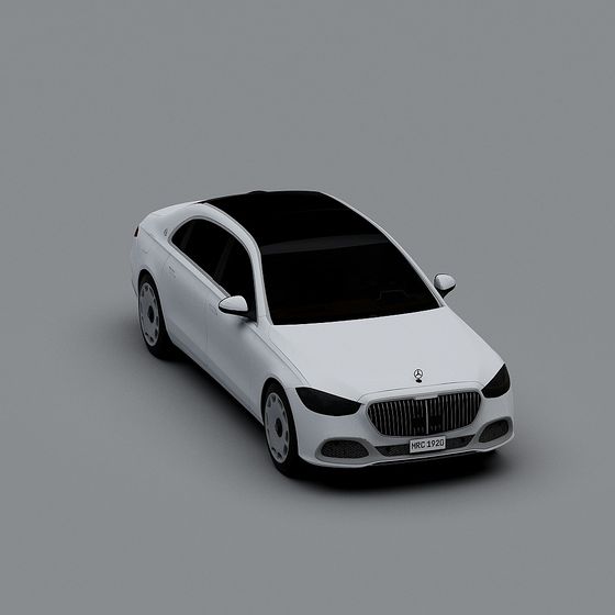 Luxury Low-Polygon Car 3D Model