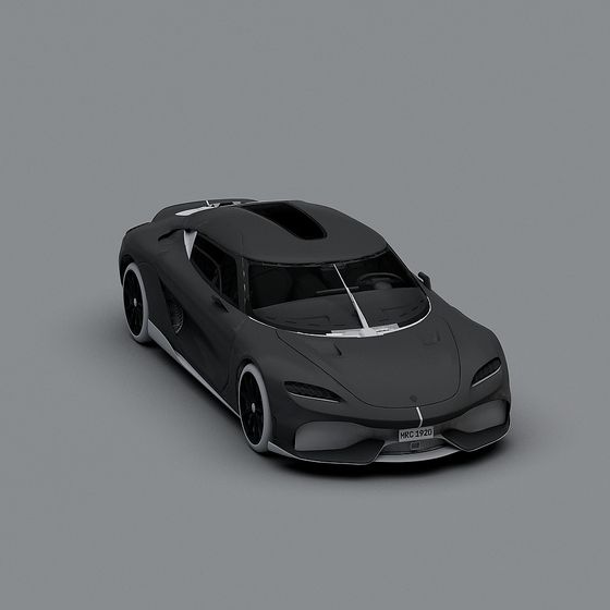 Futuristic Low-Polygon Supercar 3D model