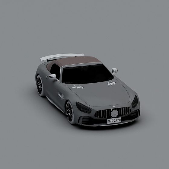 High-Performance Low-Poly Sports Car 3D model