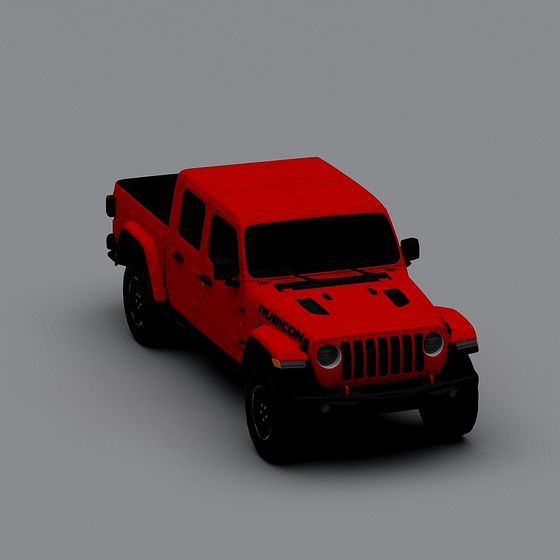 Jeep Rubicon Pickup 3D model for Creative Projects