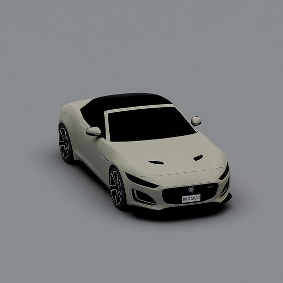 Luxurious Low-Poly Sports Car 3D Model