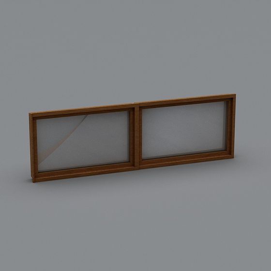 Stylish Double Window 3D Model