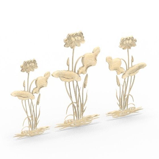 Lotus Pond Shadow 3D model