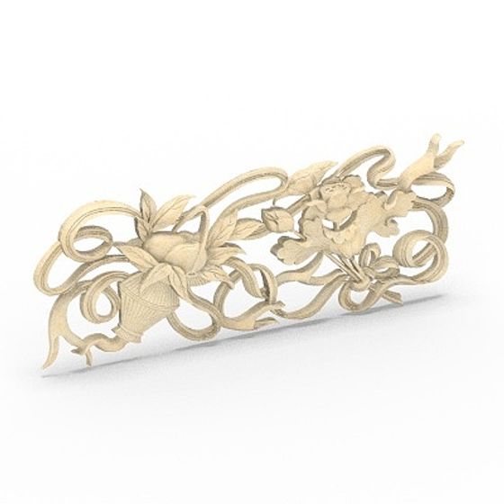 Intricate Vine Flower 3D Model Design