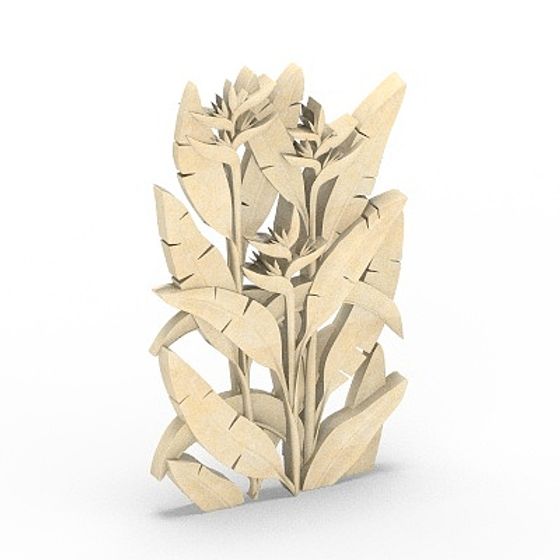 Wooden Plant Low-Poly 3D model