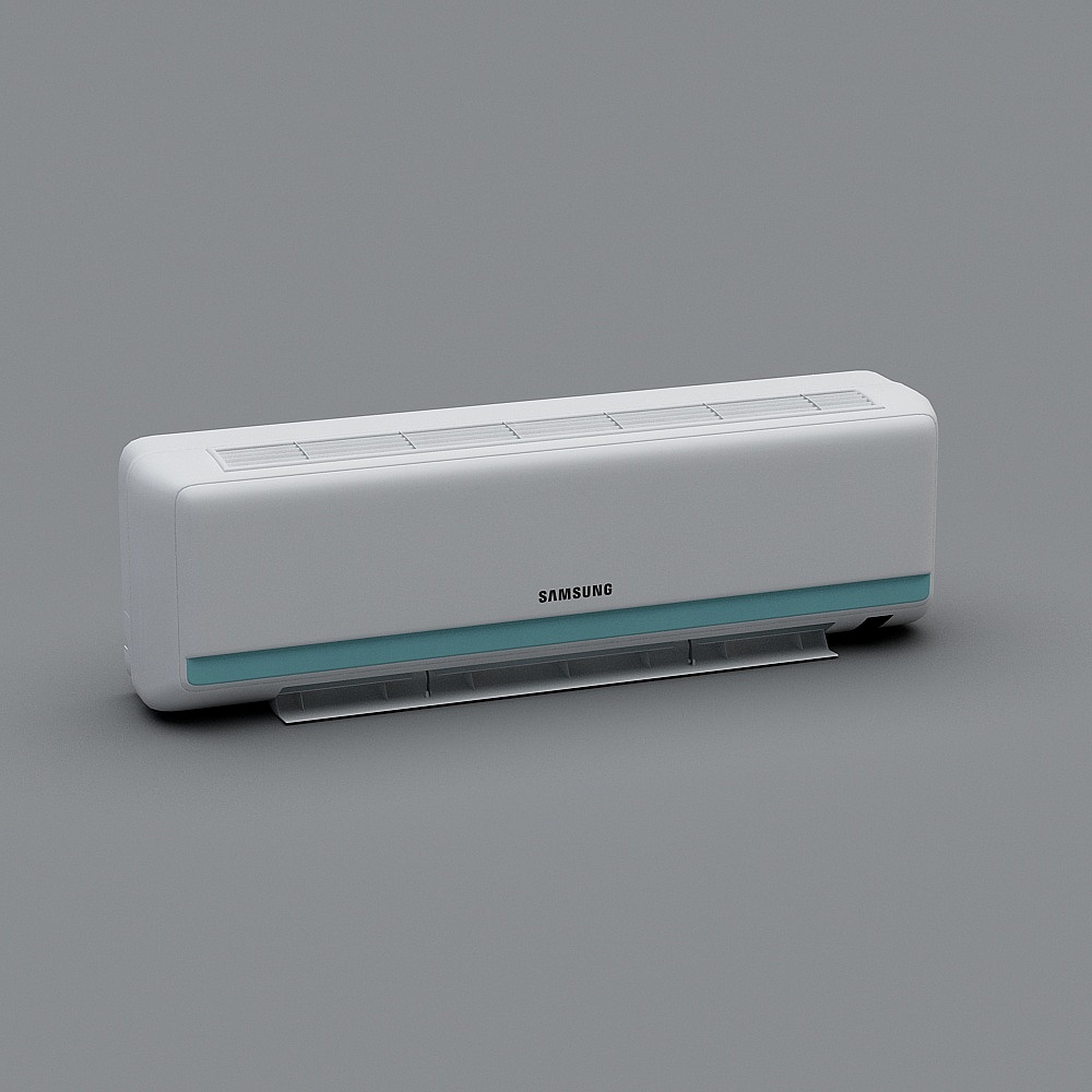 Elegant Samsung Air Conditioner 3D model for Modern Interiors