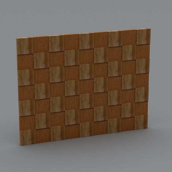 Wood Pattern Mosaic Wall 3D model